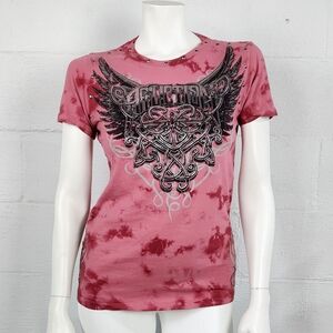 Affliction Y2K Rose Tie-Dye Graphic Tee